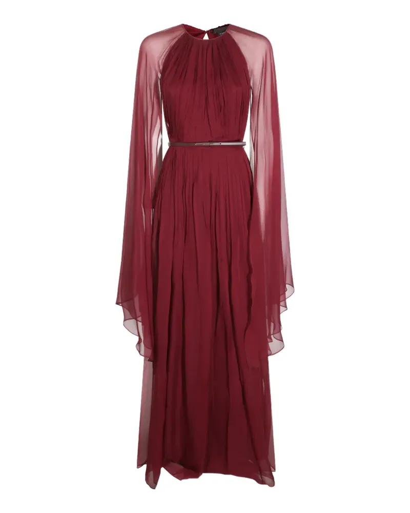 Max Mara Chiffonkleid aus Seide - Rot Rot