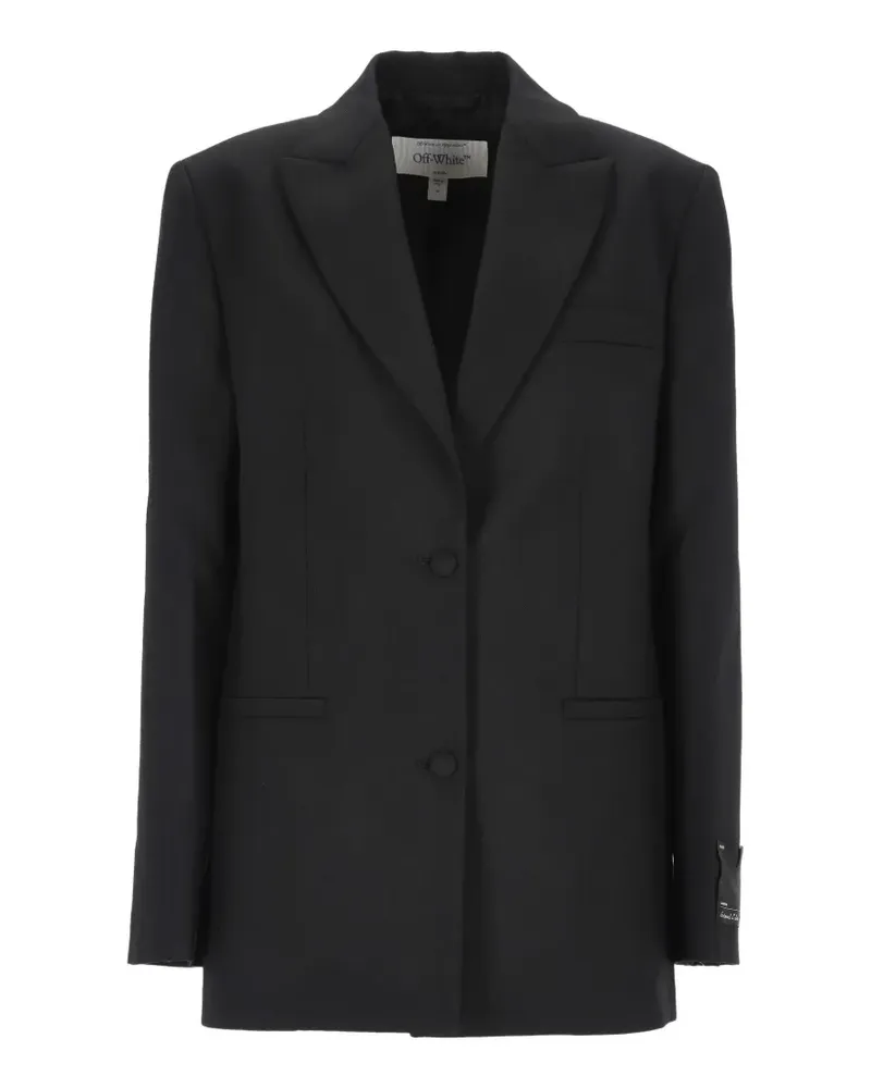 OFF-WHITE Jacke mit Logo-Print - Schwarz Schwarz