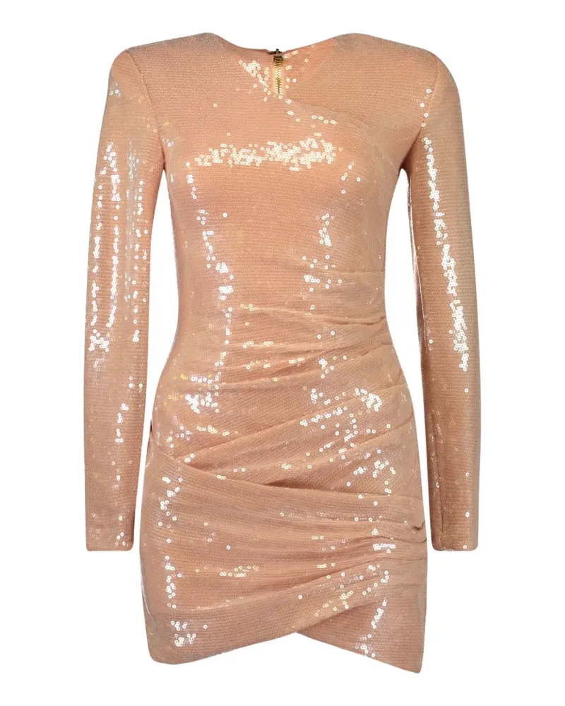 Balmain sequin-embellished mini dress - Rosa Rosa