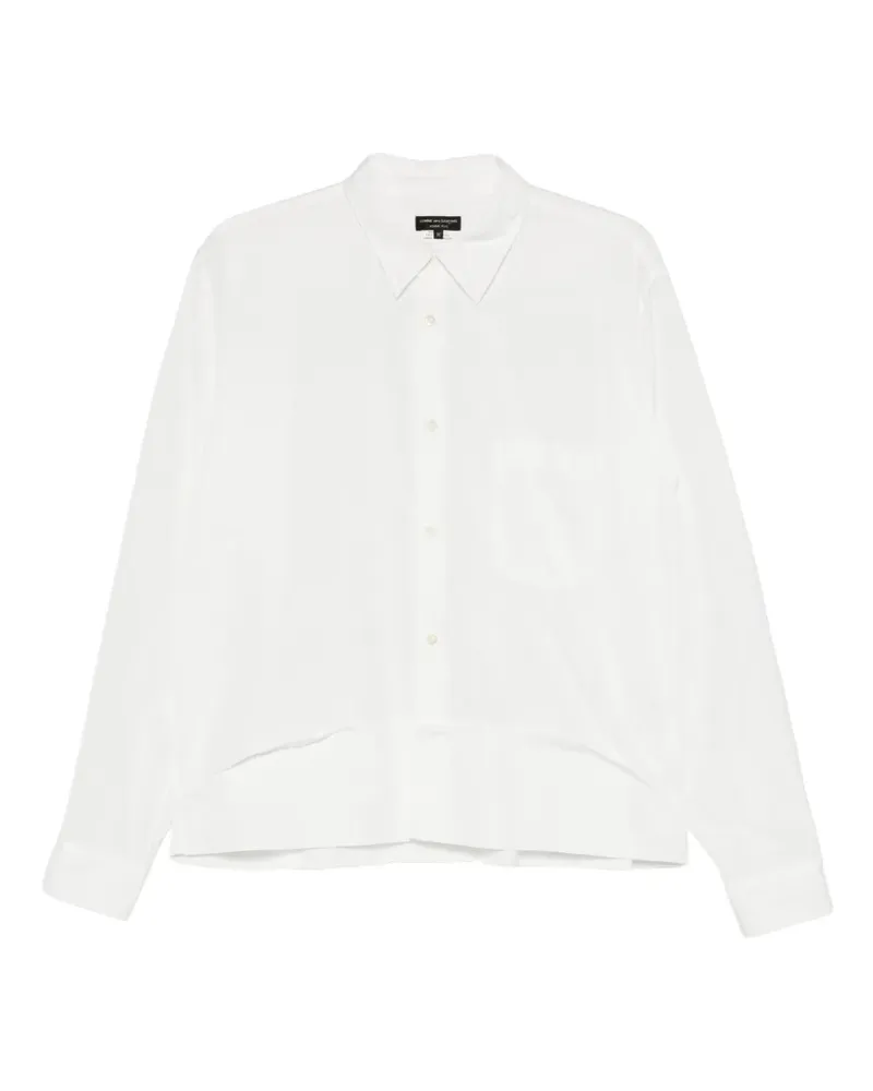 Comme des Garçons Folded-detail long-sleeve shirt white - Weiß Weiß