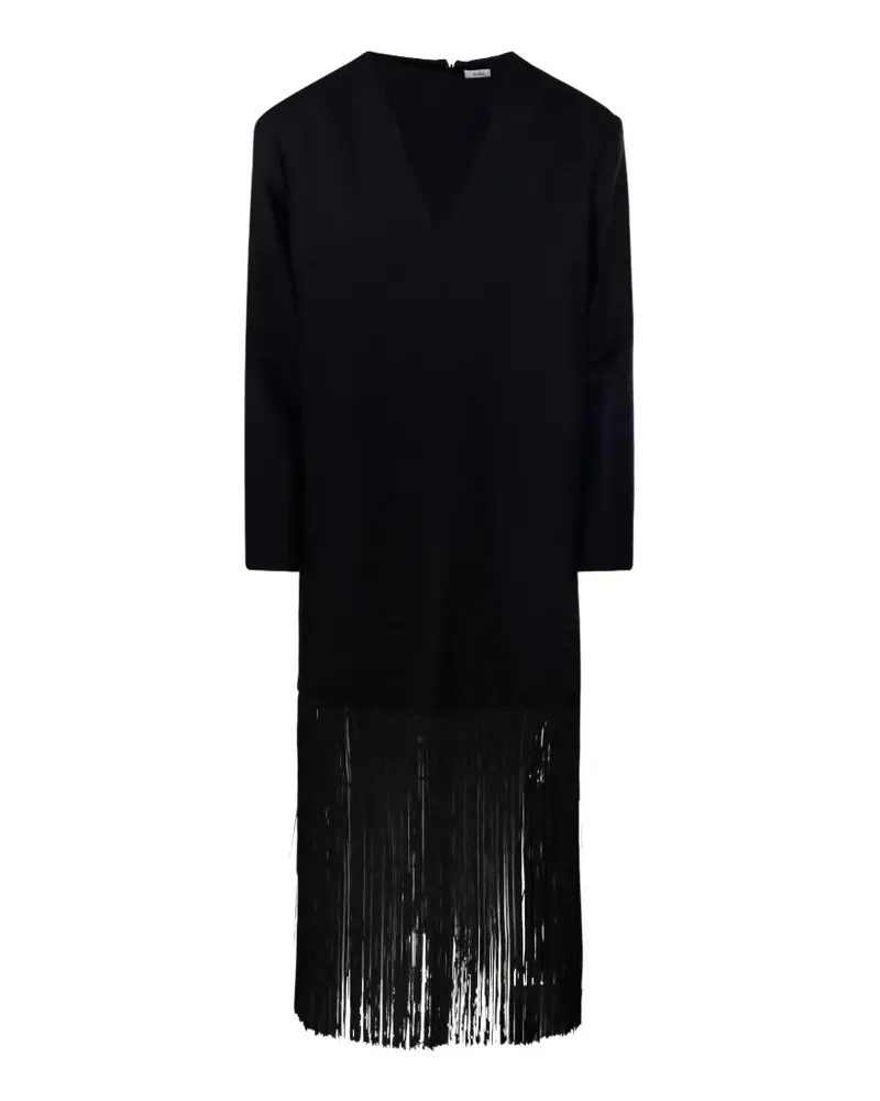 By Malene Birger Mella Minikleid mit V-Ausschnitt - Schwarz Schwarz