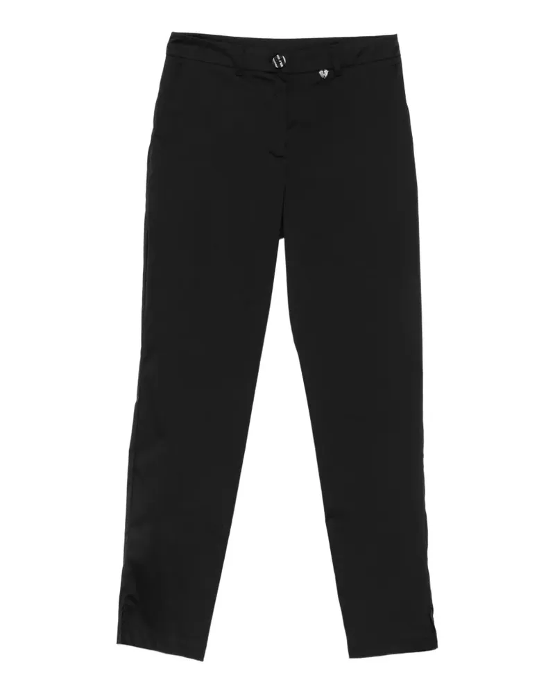 Twin-Set Schmale Hose mit Herz-Schild - Violett Violett