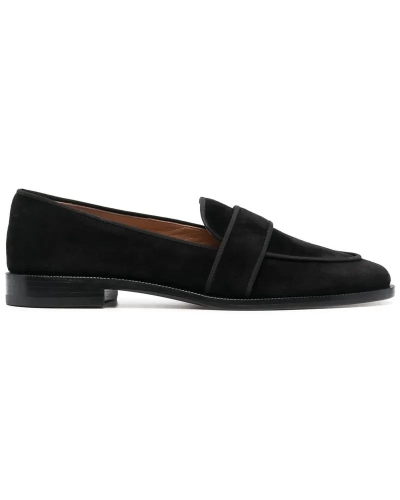 Aquazzura Martin Loafer aus Wildleder - Schwarz Schwarz