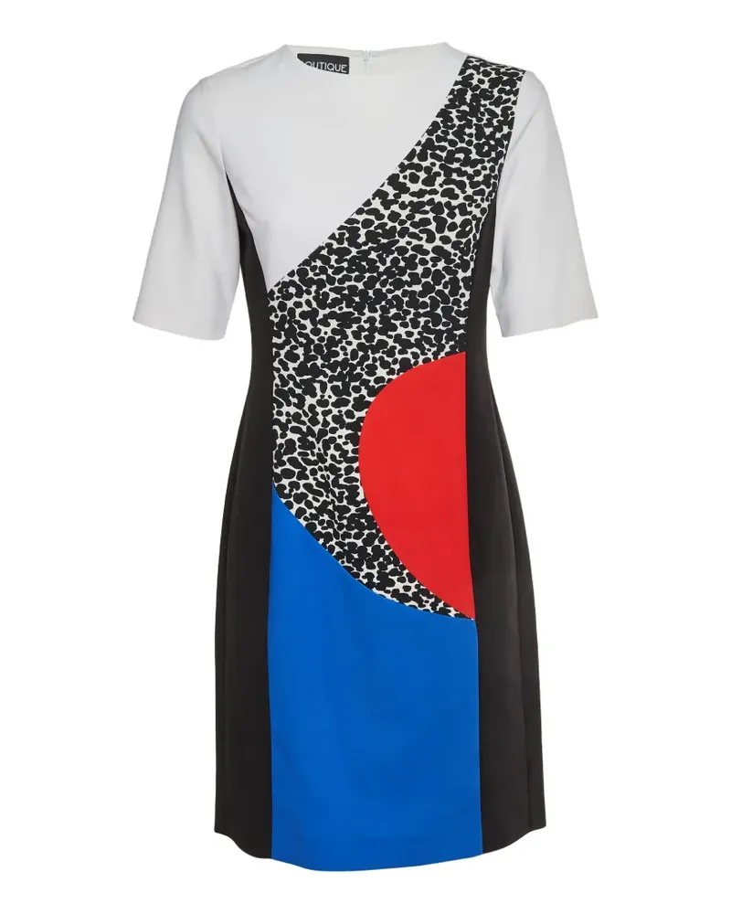 Moschino Kleid in Colour-Block-Optik - Weiß Weiß