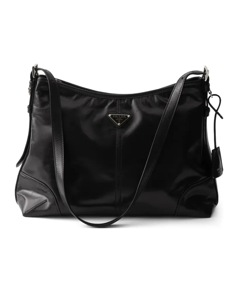 Prada Große Aimèe Schultertasche - Schwarz Schwarz