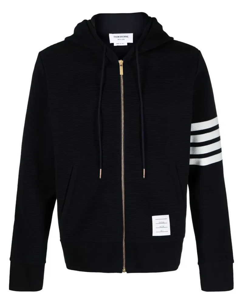 Thom Browne Kapuzenjacke mit Logo-Patch - Blau Blau
