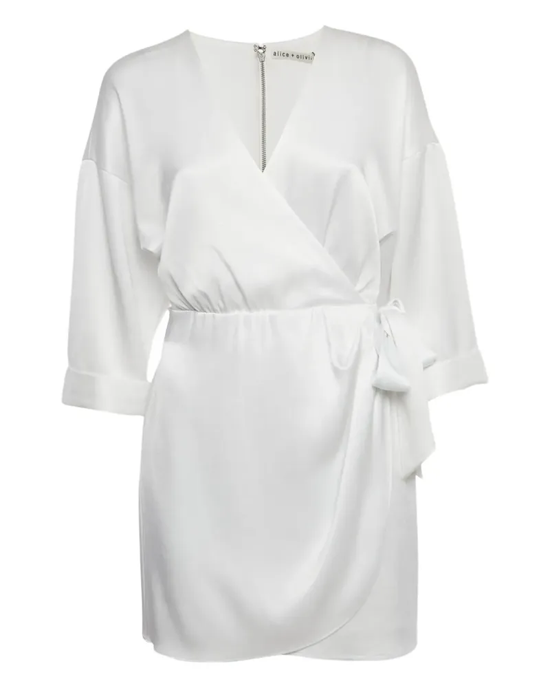 Alice + Olivia tie white mini dress - Weiß Weiß