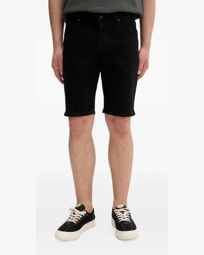 Marc O'Polo logo-patch denim shorts - Schwarz Schwarz