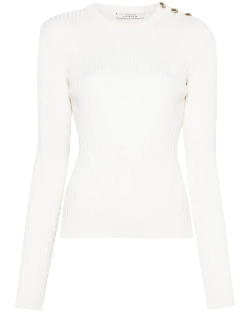 Dorothee Schumacher Pullover mit Schulterknöpfen - Weiß Weiß