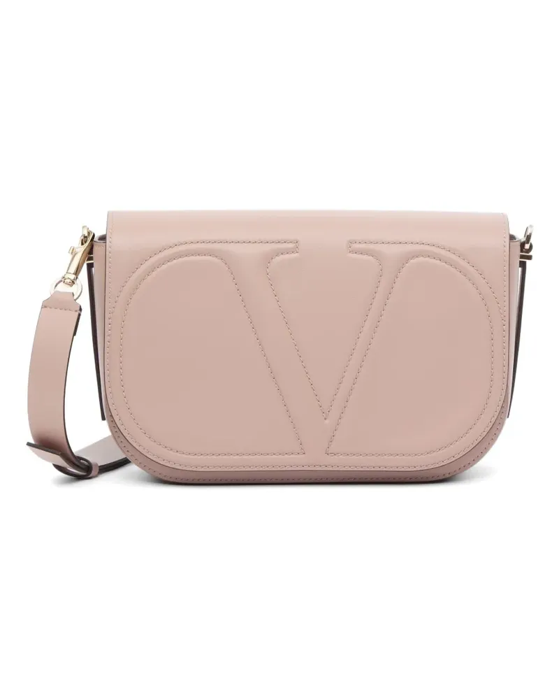 Valentino Garavani VLogo Walk calfskin shoulder bag - Rosa Rosa