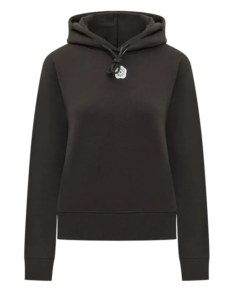 Kenzo Hoodie mit Blumen-Logo - Schwarz Schwarz