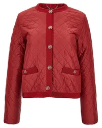 Ferragamo Schmale Steppjacke Rot