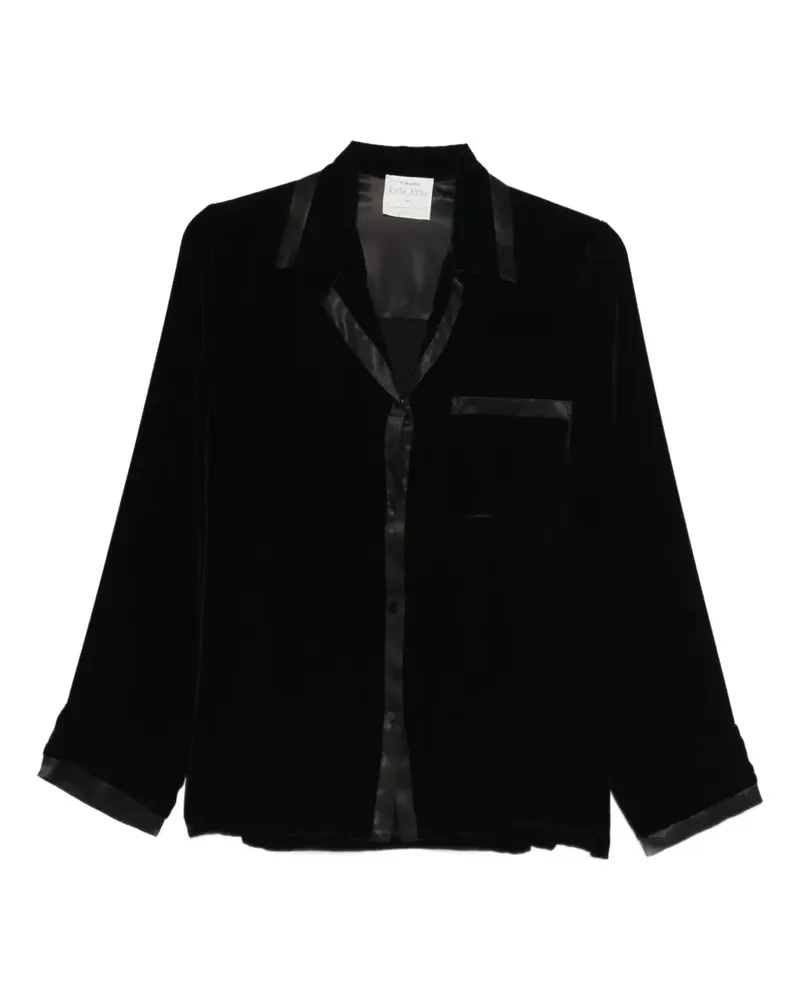 forte_forte Hemd mit Taschenbesatz - Schwarz Schwarz