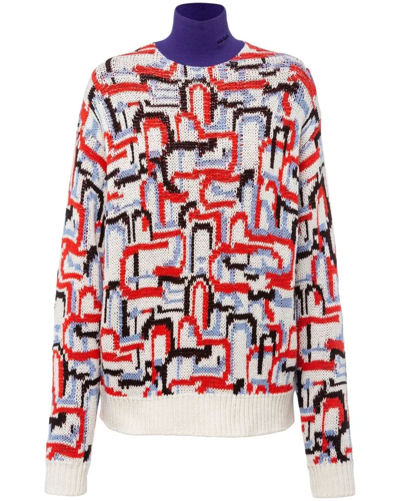 Prada Gestrickter Pullover - Weiß Weiß
