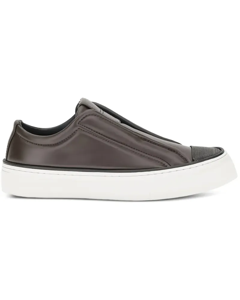 Brunello Cucinelli Sneakers mit Monili-Kette - Braun Braun