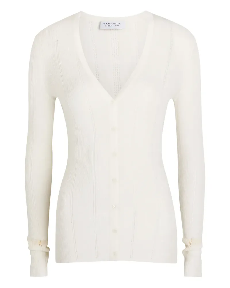 Gabriela Hearst Lillian V-neck button cardigan - Nude Nude