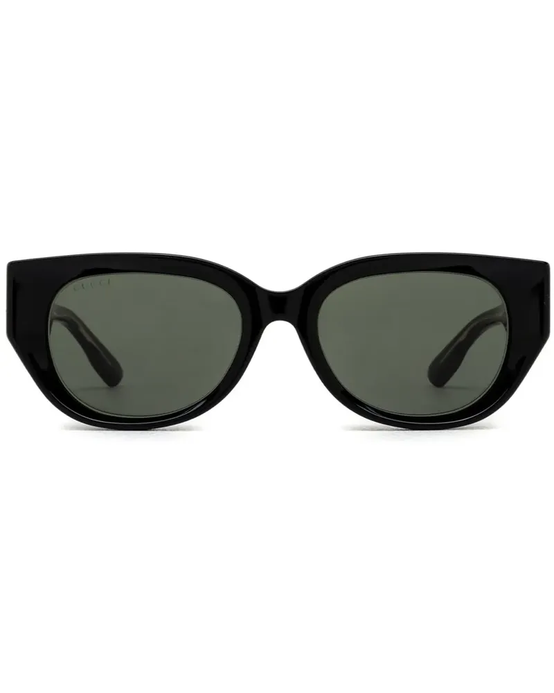 Gucci Sonnenbrille mit Logo-Print - Schwarz Schwarz