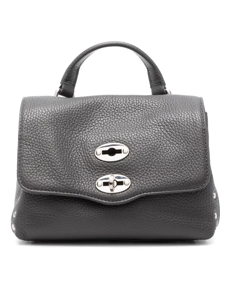 Zanellato Postina Schultertasche mit Nieten - Grau Grau