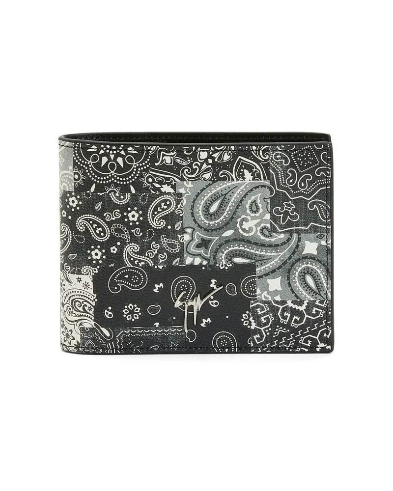 Giuseppe Zanotti Portemonnaie mit Paisley-Print - Schwarz Schwarz