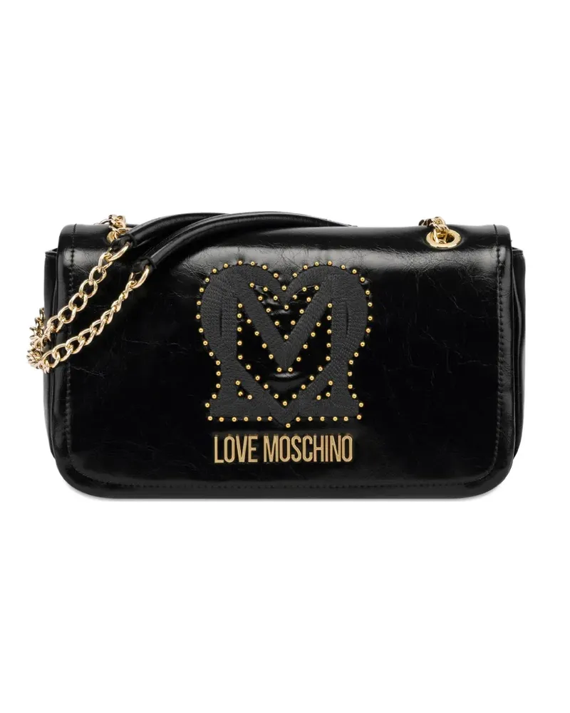 Moschino Gürteltasche mit Kettenriemen - Schwarz Schwarz