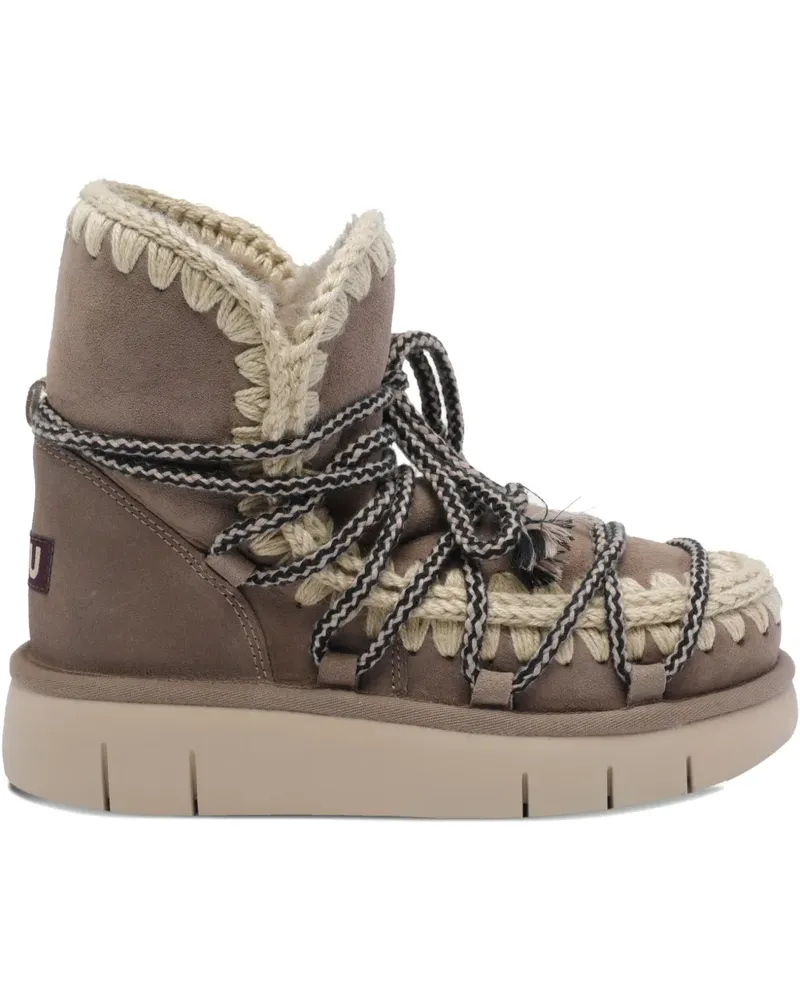 Mou Bounce Stiefel mit Scoubidou-Spitze - Nude Nude