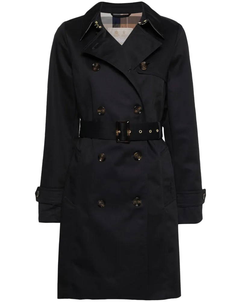 Barbour Kurzer Greta Trenchcoat Blau