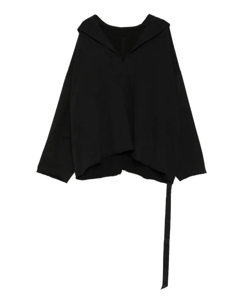 DRKSHDW by Rick Owens Asymmetrischer Hoodie mit V-Ausschnitt - Schwarz Schwarz