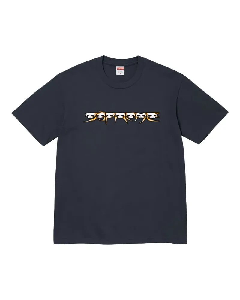 Supreme Being T-Shirt mit Totenkopf-Print - Schwarz Schwarz