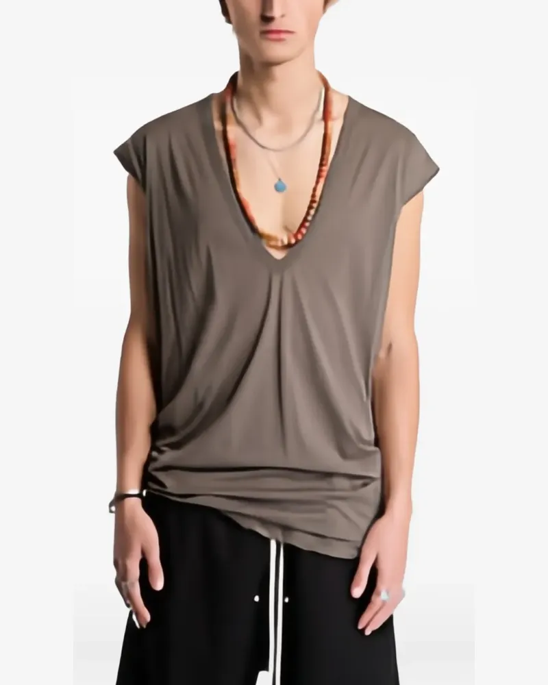 DRKSHDW by Rick Owens Dylan V-neck T-shirt - Nude Nude