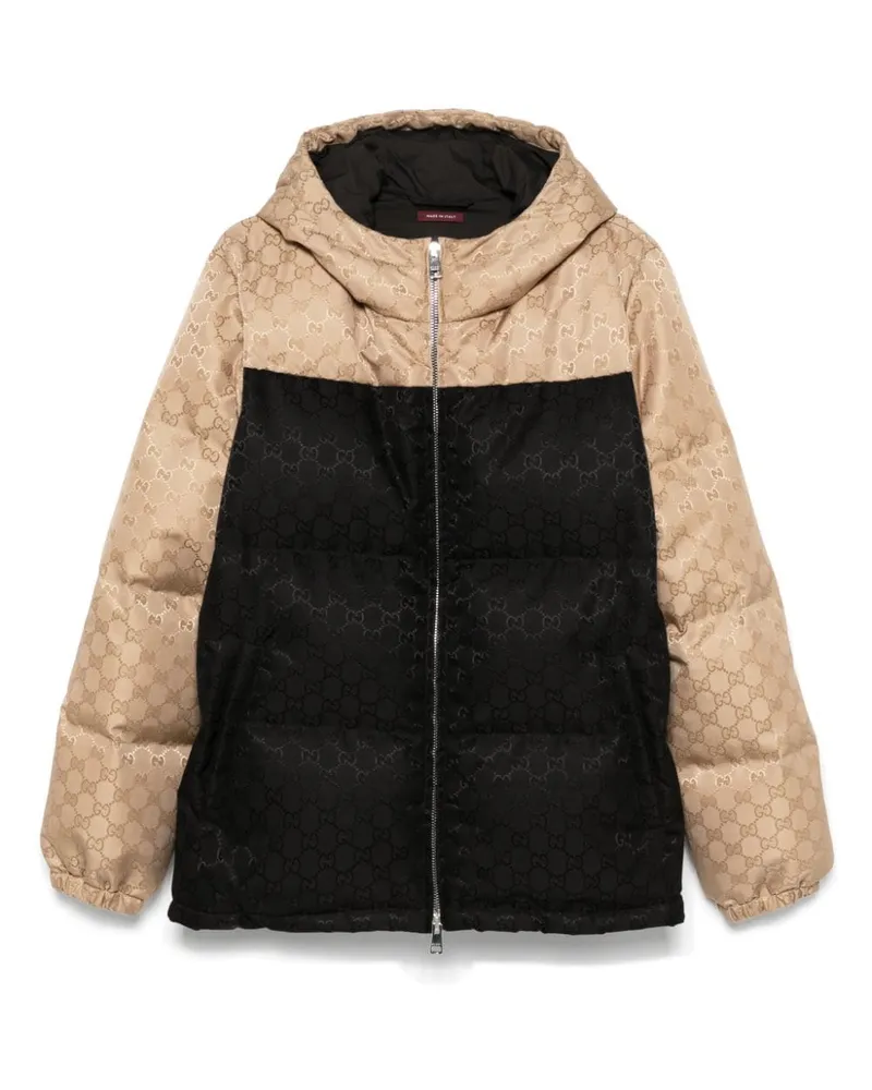 Gucci Gefütterte Jacke aus GG Canvas - Schwarz Schwarz