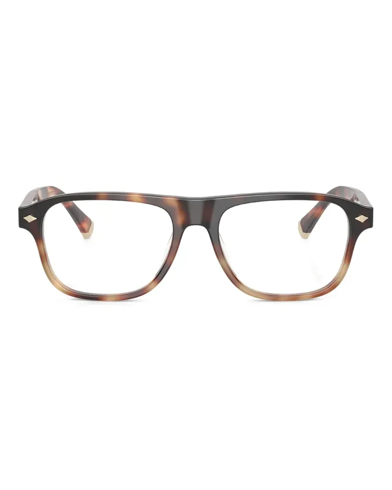 Brunello Cucinelli Eckige Brille in Schildpattoptik - Braun Braun