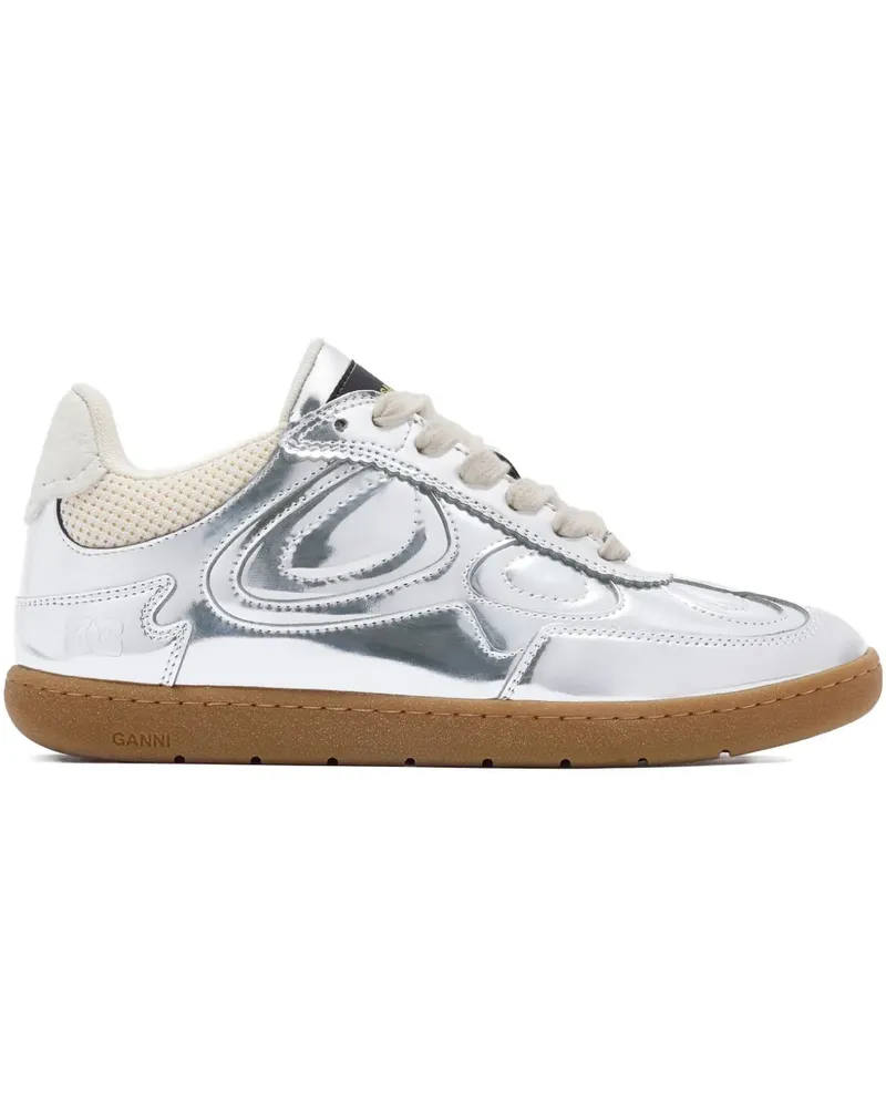 Ganni Sneakers mit Kontrasteinsätzen - Silber Silber