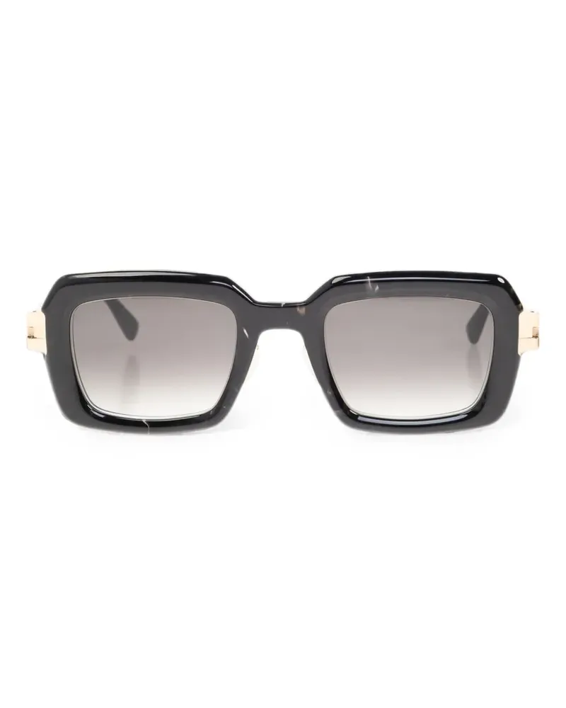 Mykita Una A97 Sonnenbrille mit eckigem Gestell - Schwarz Schwarz
