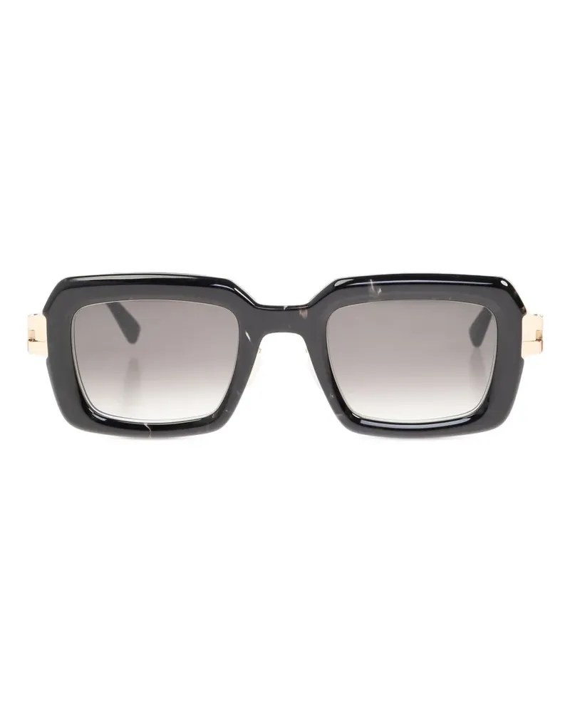 Mykita Una A97 Sonnenbrille mit eckigem Gestell - Schwarz Schwarz