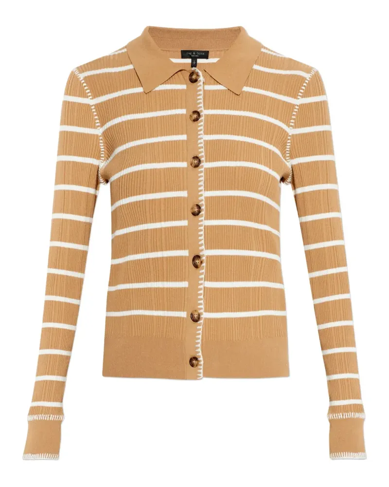 Rag & Bone Gestreifter Cardigan - Nude Nude