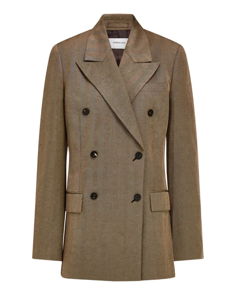 Ferragamo double-breasted blazer - Nude Nude