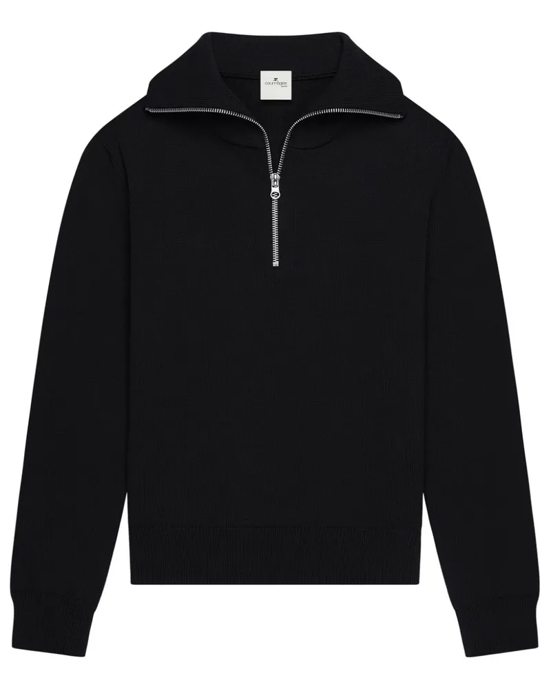 Courrèges Trucker Pullover - Schwarz Schwarz