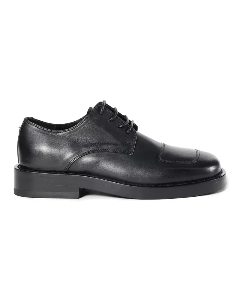 Ann Demeulemeester Alert leather lace-up Derby shoes - Schwarz Schwarz
