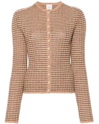 ALYSI Gestreifter Cardigan Nude