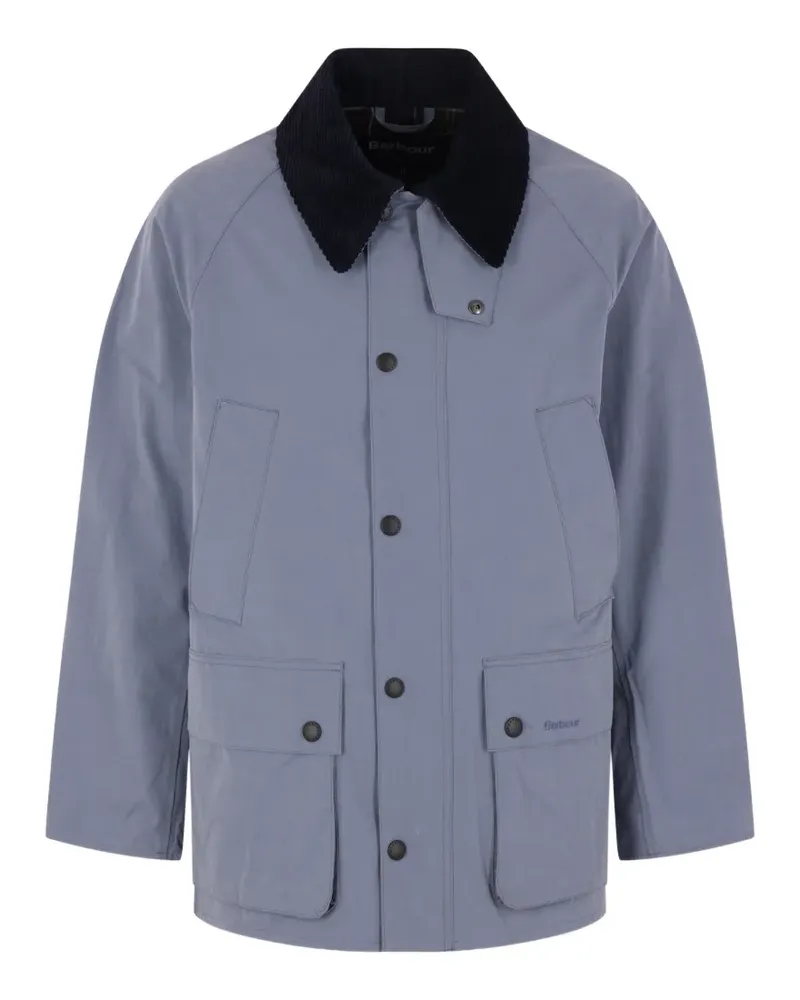 Barbour Bedale Jacke mit Cordkragen und Logo-Stickerei - Blau Blau