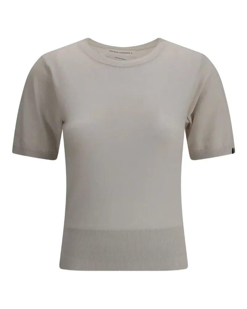 extreme cashmere T-Shirt mit Logo-Detail - Grau Grau