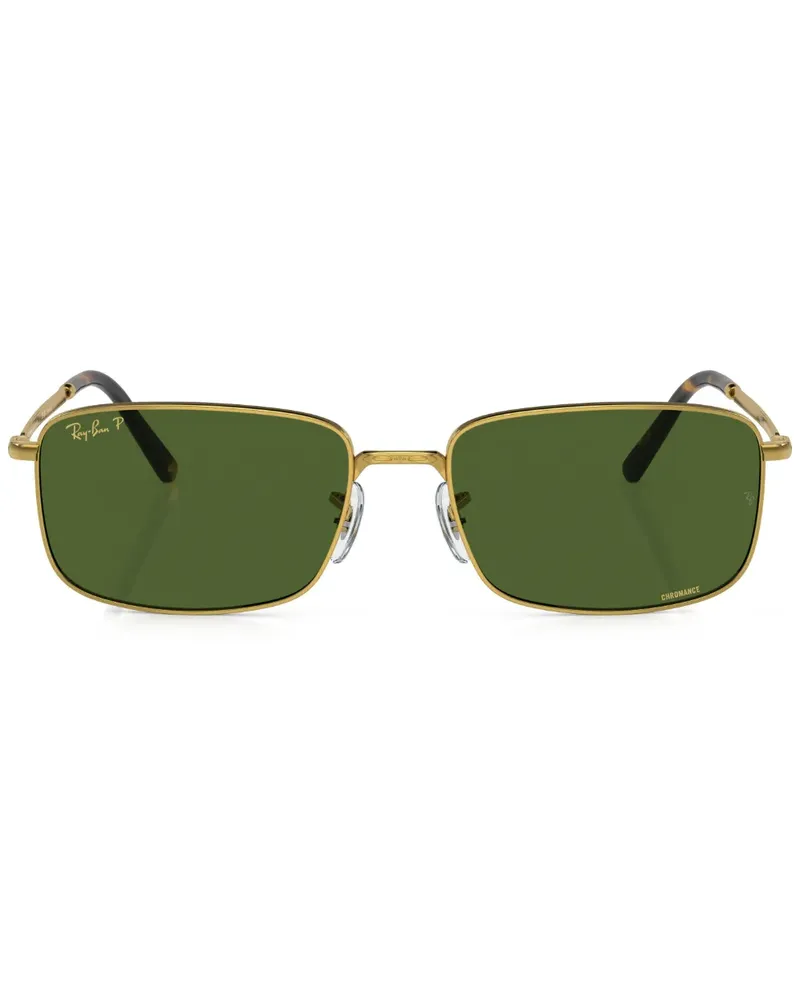 Ray Ban Sonnenbrille mit eckigem Gestell - Gold Gold