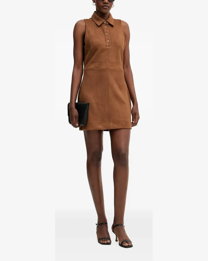 DKNY sleeveless button-detail mini dress - Braun Braun