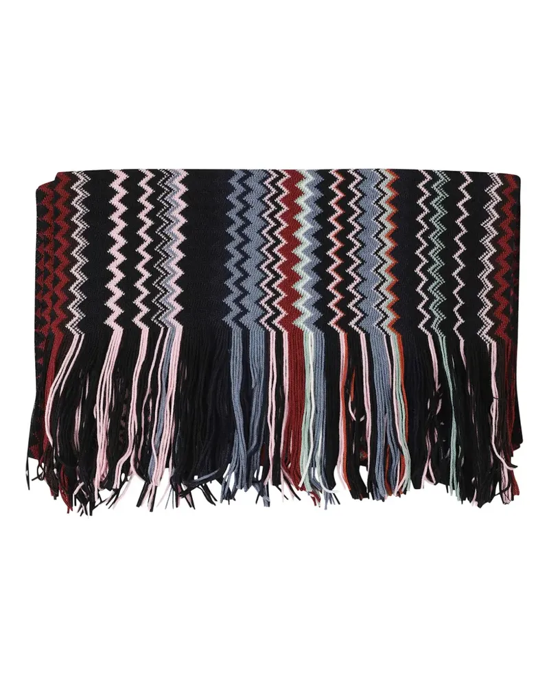 Missoni Schal mit Zickzackmuster - Schwarz Schwarz