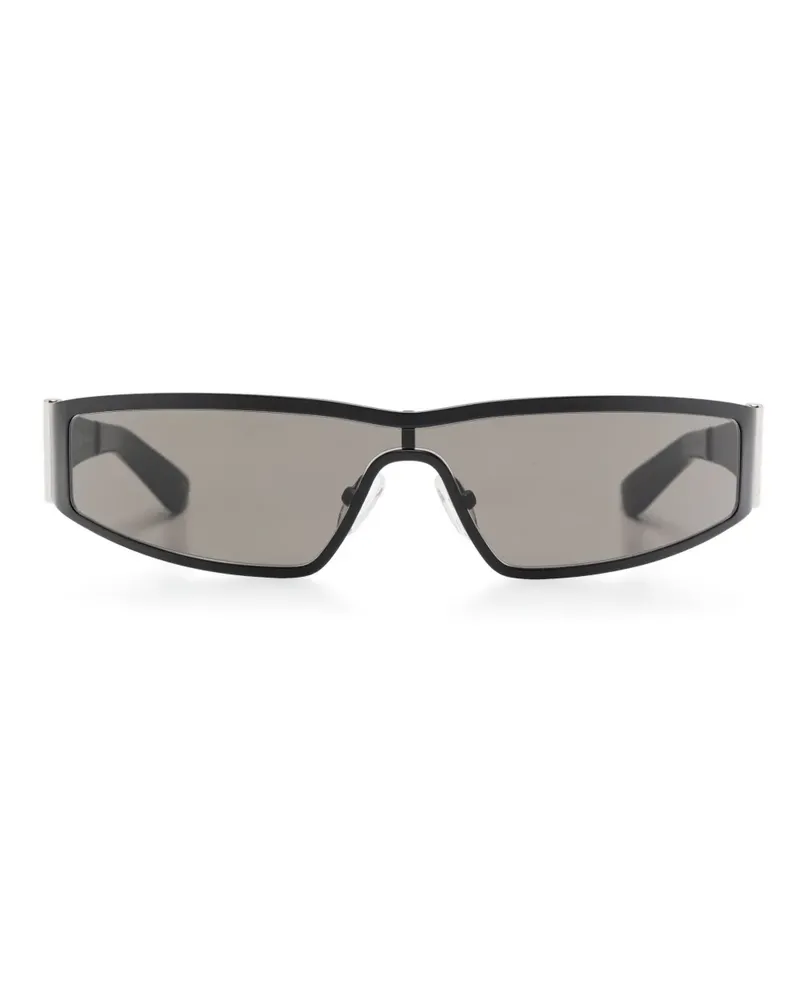 Alexander McQueen Sonnenbrille mit eckigem Gestell - Schwarz Schwarz