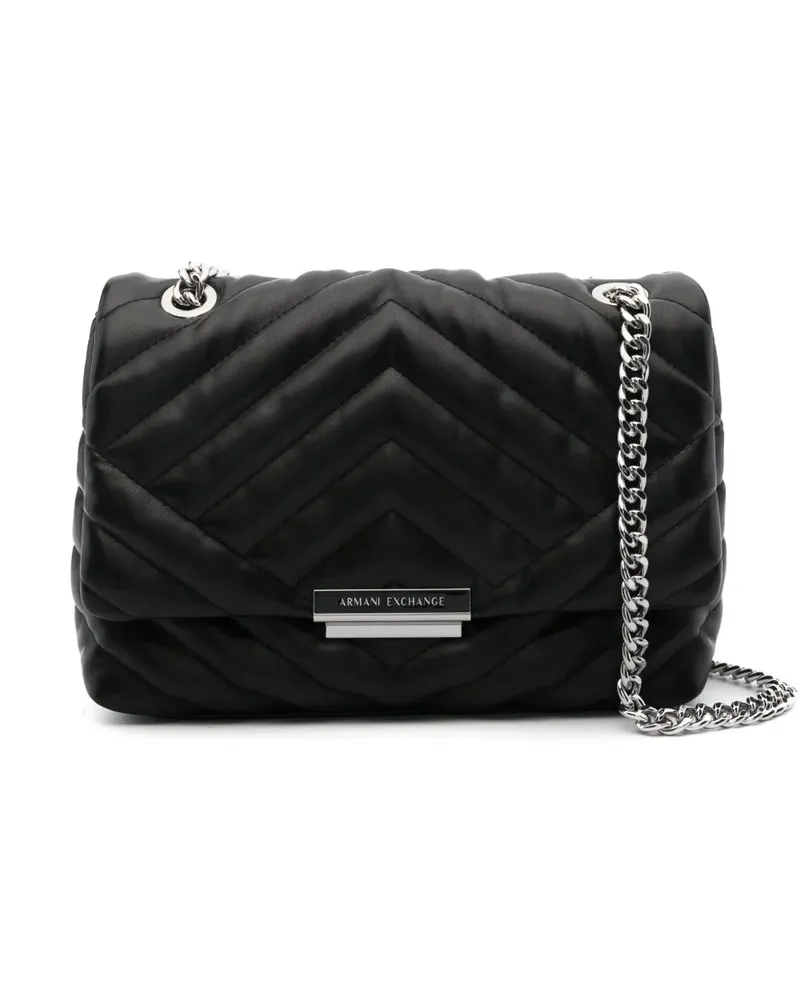 Armani Exchange Gesteppte Schultertasche - Schwarz Schwarz