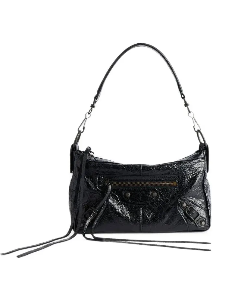 Balenciaga Mini Le City Moto Schultertasche - Schwarz Schwarz