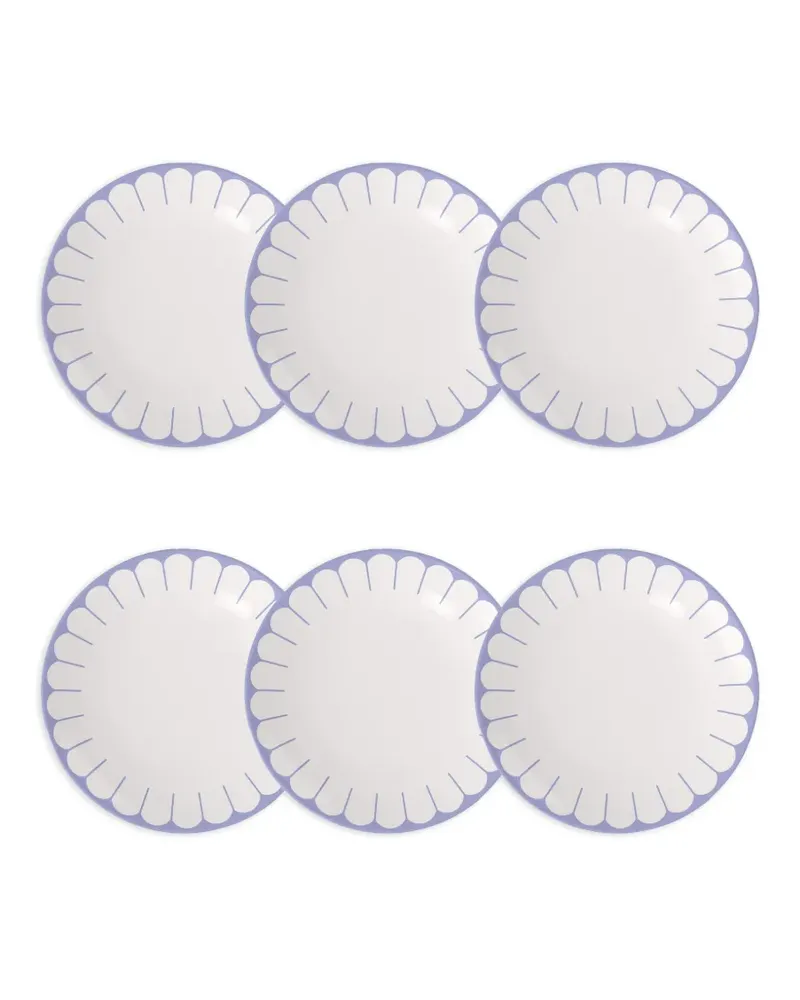 Villeroy & Boch Teller-Set mit gewellten Kanten - Blau Blau