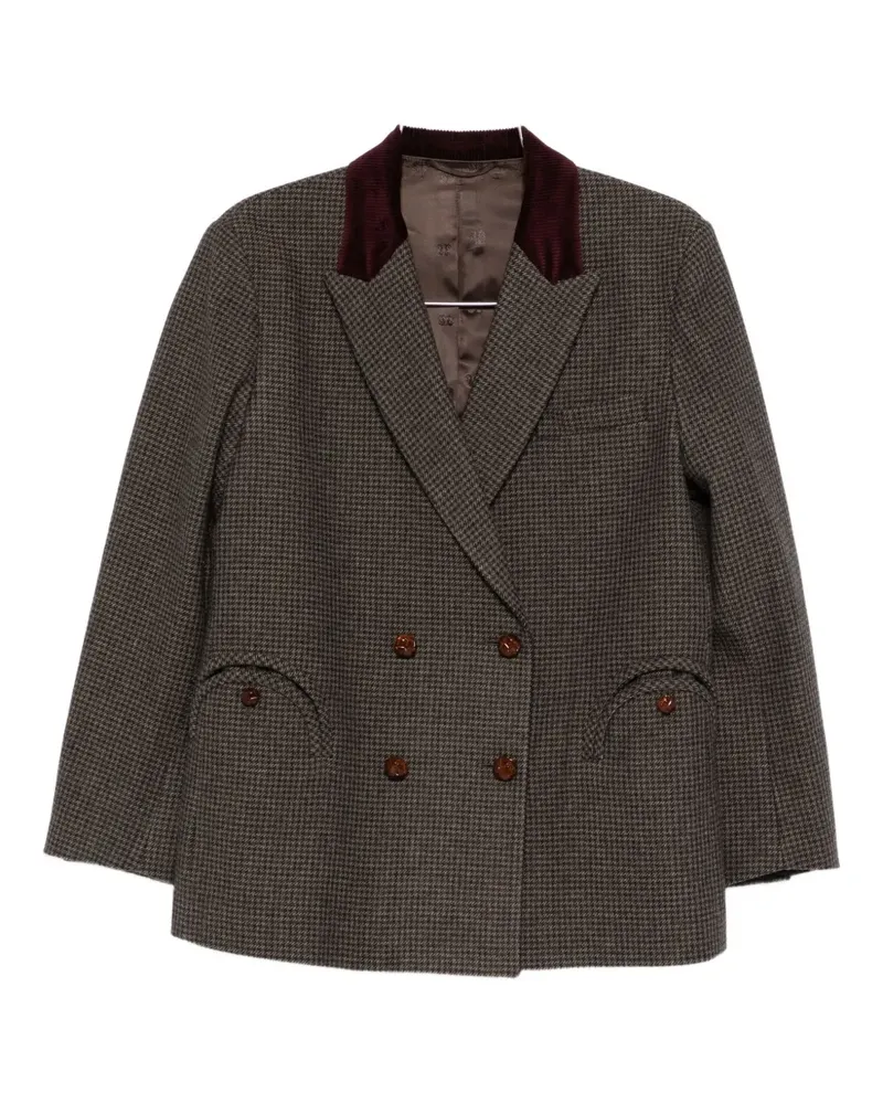 Blazé Milano double-breasted corduroy-collar blazer - Braun Braun