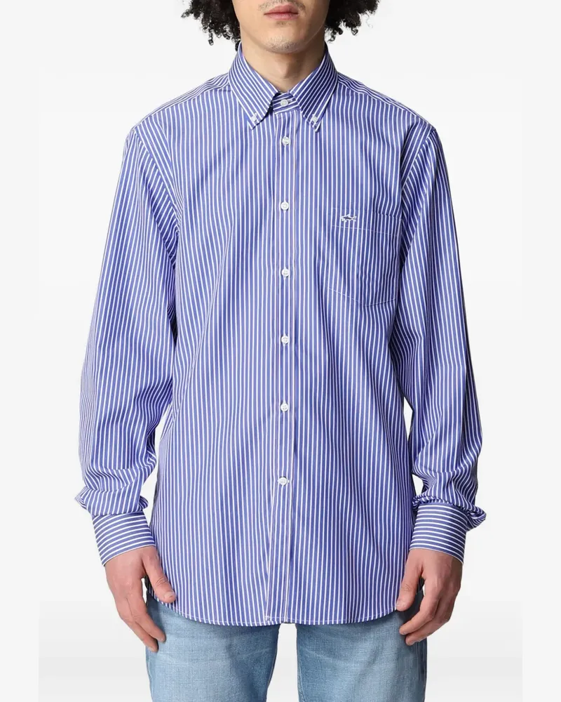 Paul & Shark Gestreiftes Hemd - Blau Blau